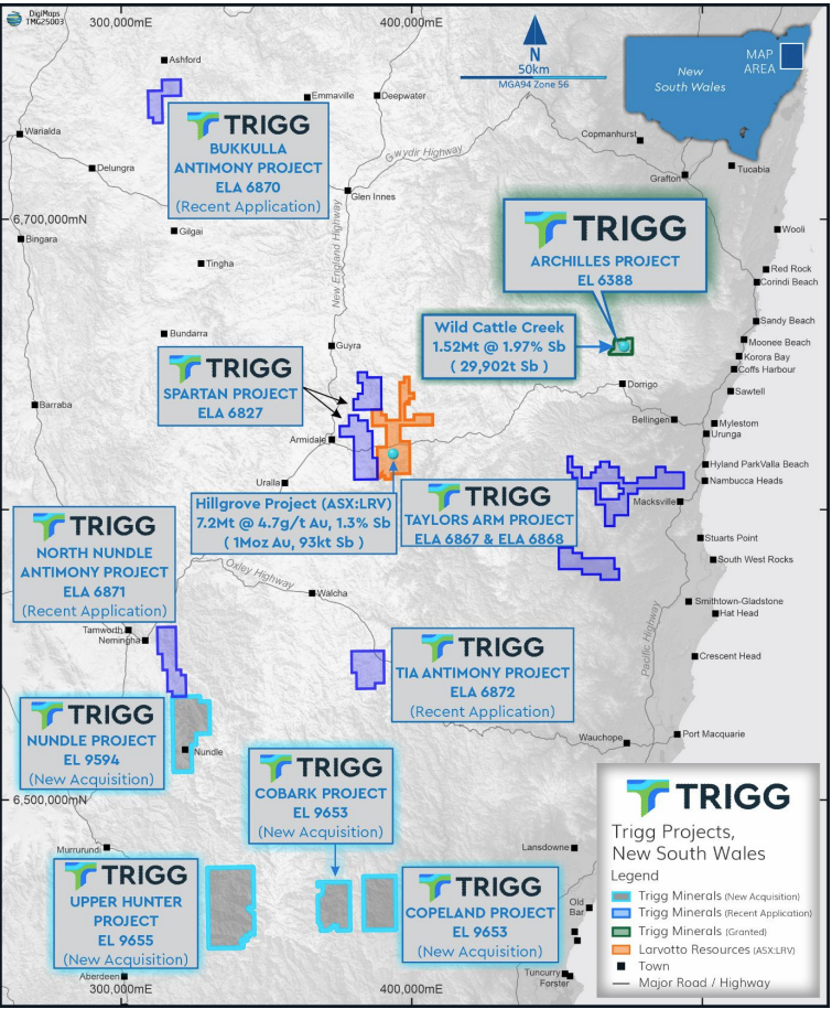 Trigg project map