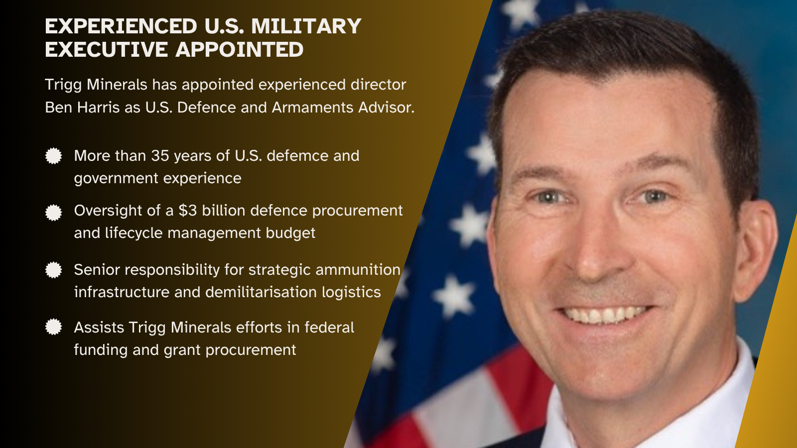 U.S. military executve Ben Harris Appointed